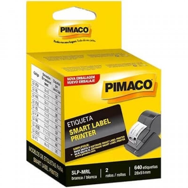 Etiqueta p/impressora térmica 28x51mm SLP-MLR Pimaco CX 640 UN
