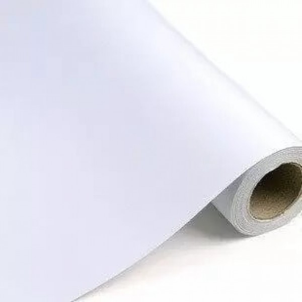 Papel Adesivo Contact Branco Rolo 45 Cm x 1 M