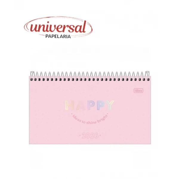 Agenda Planner Espiralada de Bolso Happy Tilibra 2026 1 UN