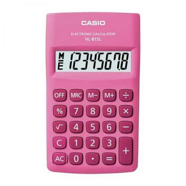 Calculadora de Bolso 8 Dígitos HL-815L-PK Rosa Casio