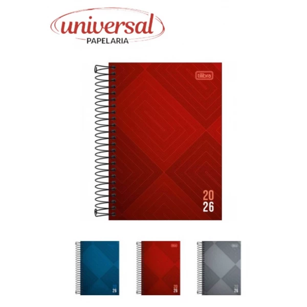 Agenda Espiral Diária  Zip 2026 Tilibra 1 UN
