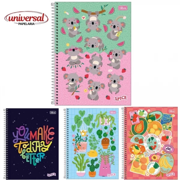 Caderno Universitário 1 Matéria 80 fls Spice Fem Tilibra