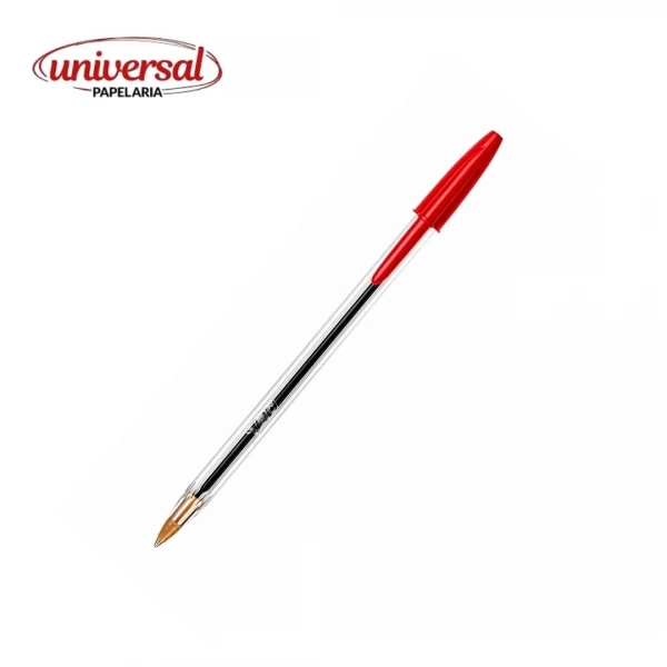 Caneta Esferográfica Cristal 1.0mm 1 UN Bic-Vermelho