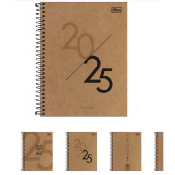 Planner Espiral Kraftwork 17,7 x 24 cm 2025 Tilibra 1 UN