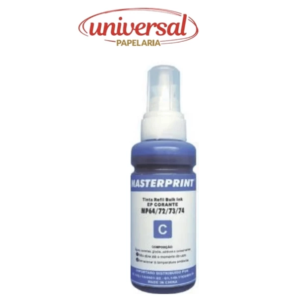 Refil De Tinta Epson Comp. 664 Cyan 100ml. Masterprint 1 UN