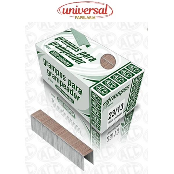 Grampo 23/13 Galvanizado 1000  Unidades ACC