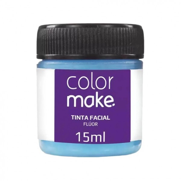 Tinta Facial Líquida Azul Neon 15 ml ColorMake 1 UN