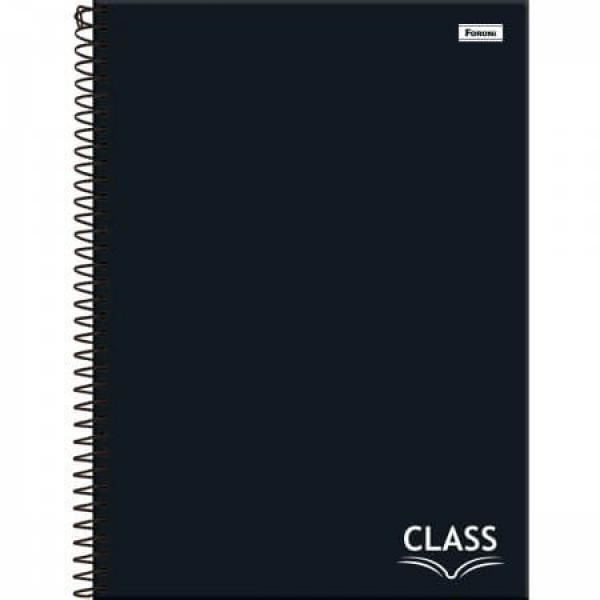 Caderno Universitário 1 Matéria 80 fls Class Preto Foroni