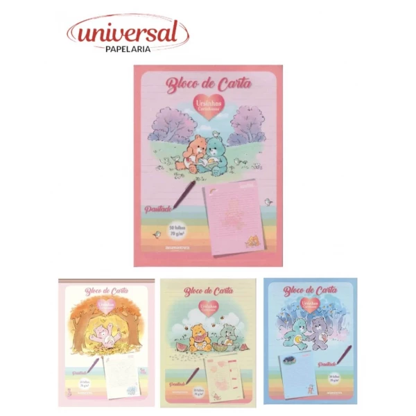 Bloco de Carta Ursinhos Carinhosos c/ 50 fls - 1 UN