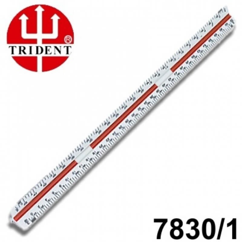 Escalímetro Trident Triangular 30cm Escala 7830/1