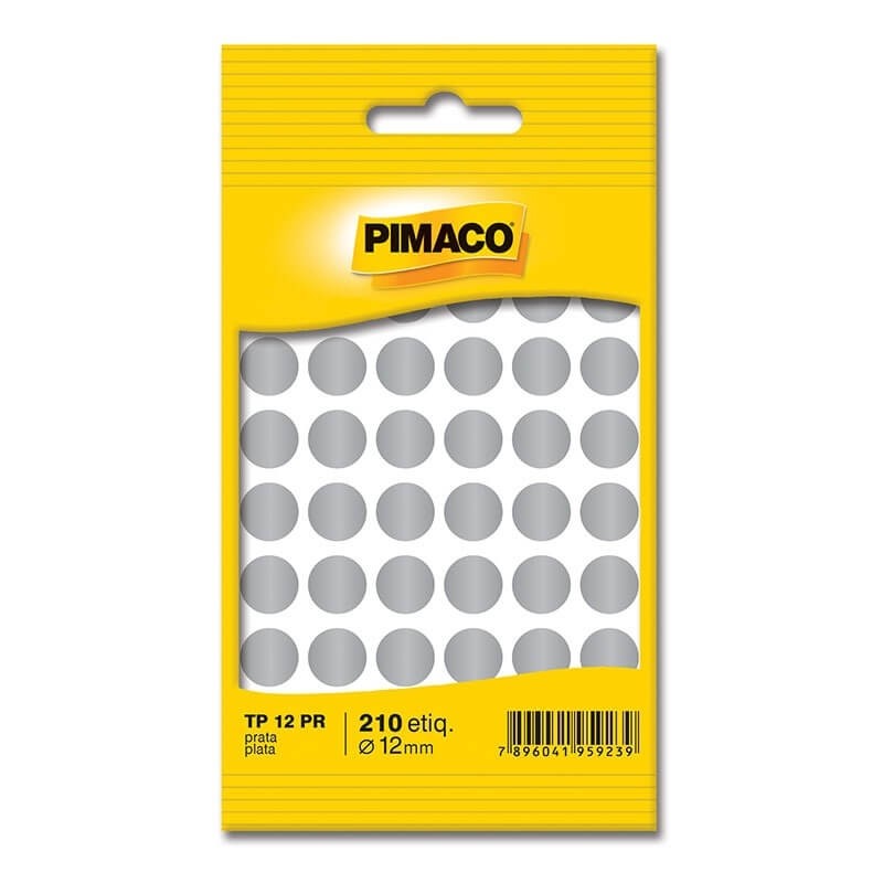 Etiqueta adesiva TP12 - Prata - Pimaco