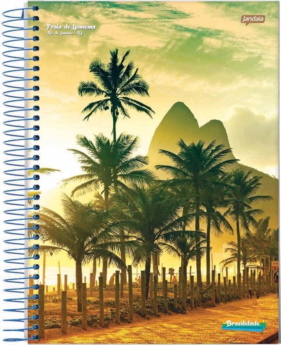 Caderno 10x1 Capa Dura Brasilidade 200 Folhas Jandaia Unidade