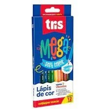 Lápis de Cor Tris 12 Cores Mega Soft Color