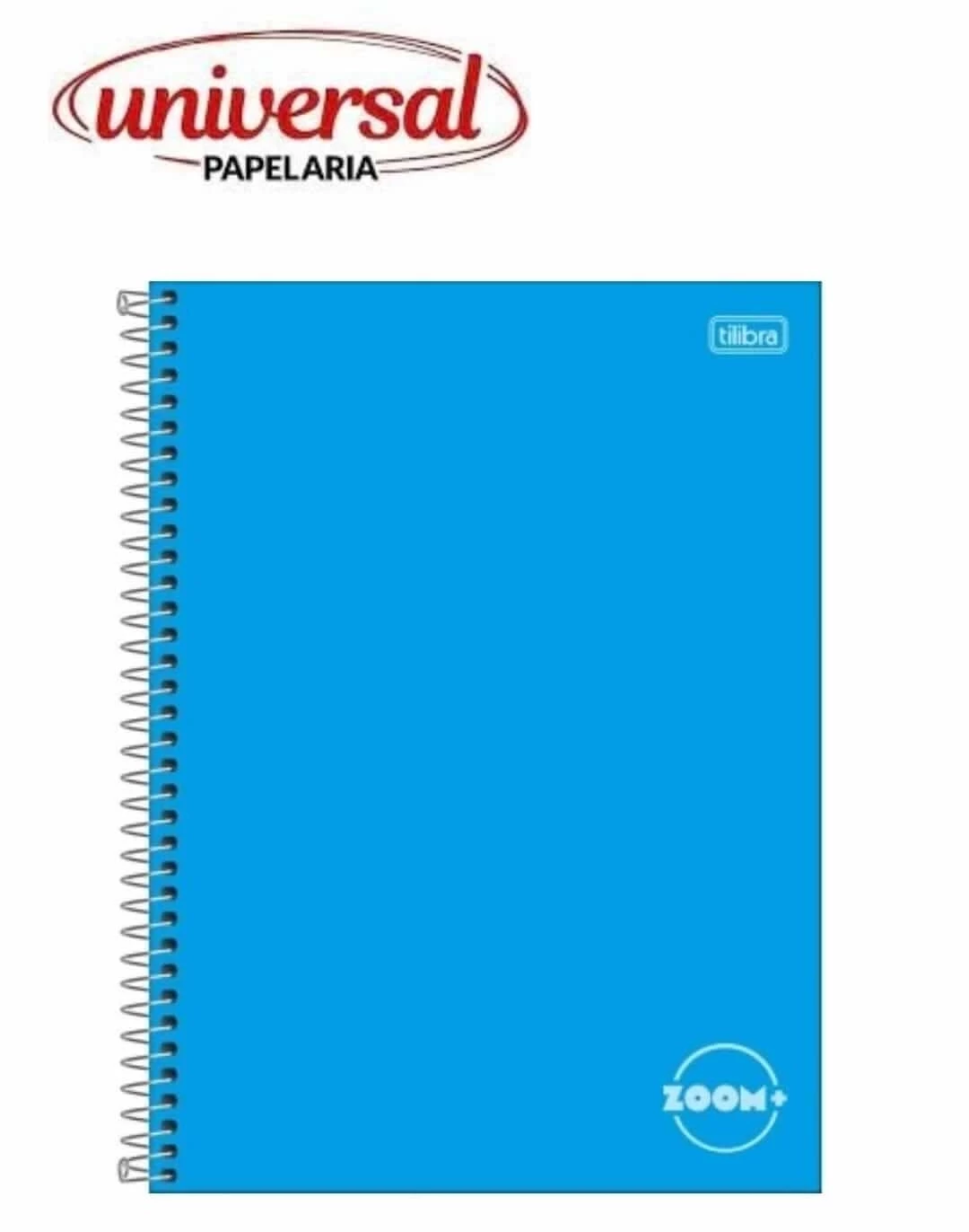 Caderno Espiral Capa Dura Universitário 1 Matéria Zoom+ Azul 96 Folhas