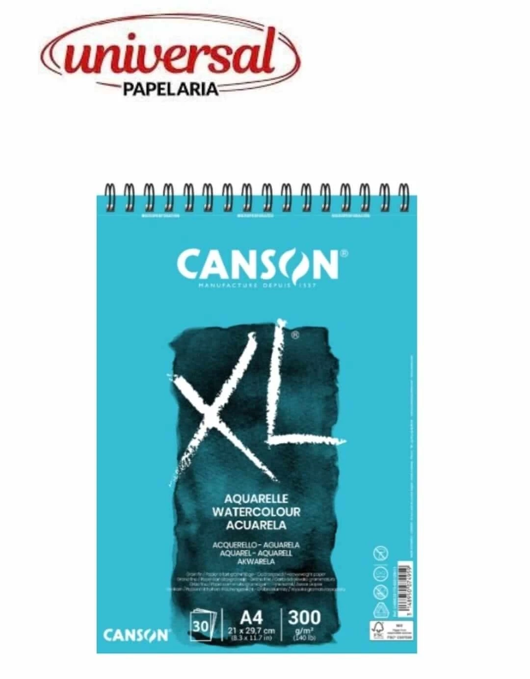 Bloco de Desenho Canson XL Aquarelle 300g/m A4