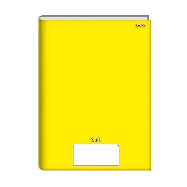 Caderno Brochurão Capa Dura Grande Amarelo 96 folhas Stiff Jandaia