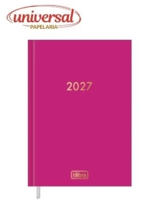 Agenda Executiva Costurada Diária Napoli Rosa 2027 Tilibra