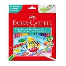 Lápis de Cor Aquarelável - 24 Cores Faber Castell