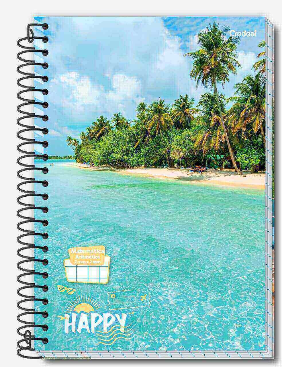 Caderno 10 matérias 140Fls Happy Credeal