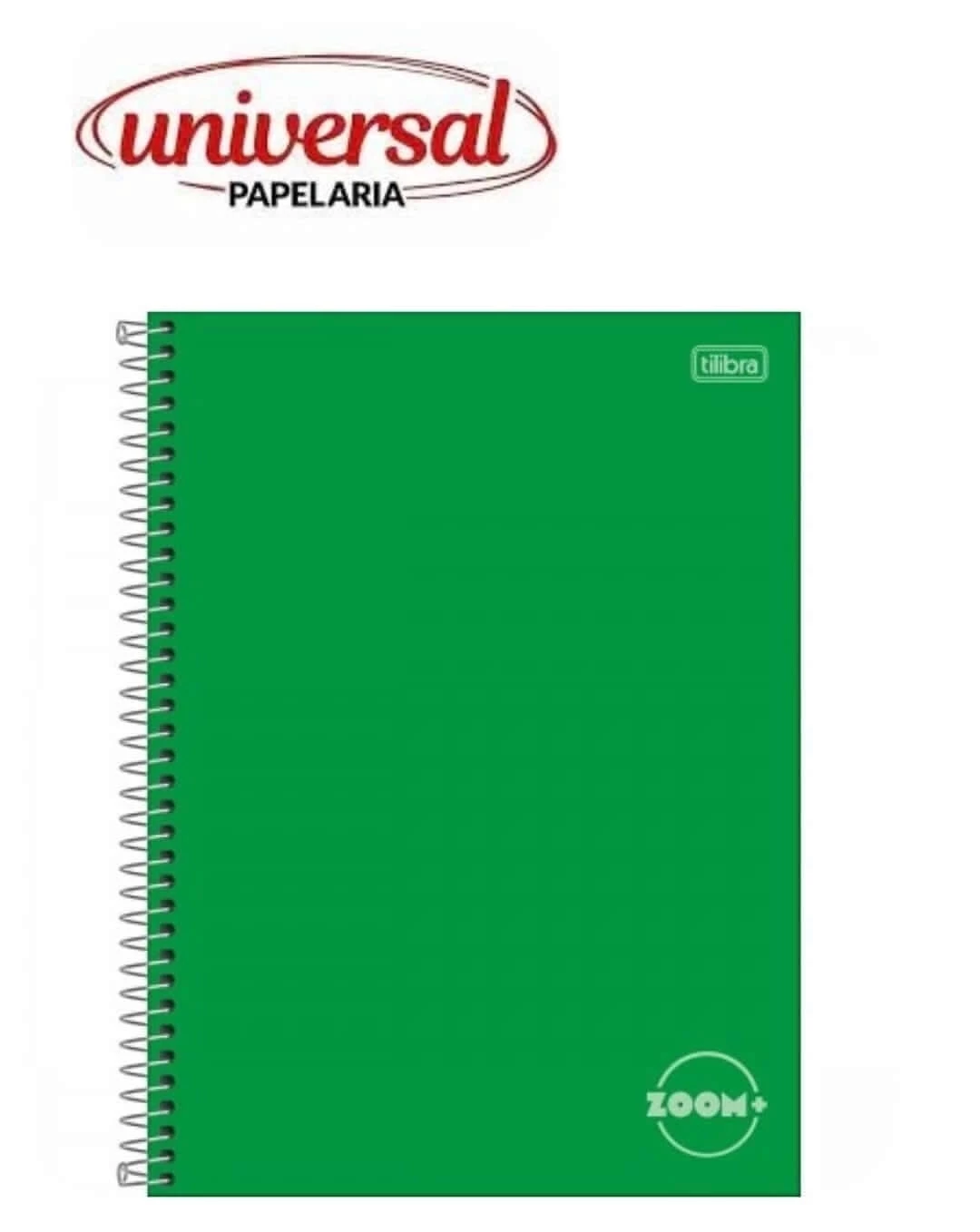Caderno Espiral Capa Dura Universitário 1 Matéria Zoom+ Verde 96 Folhas