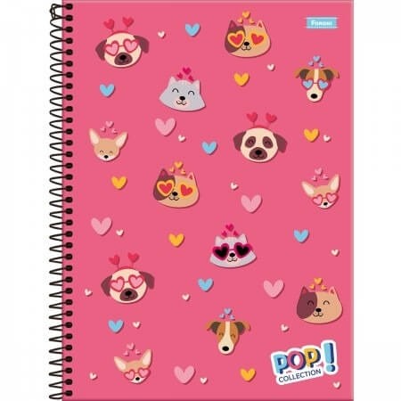 Caderno Universitário 12 Matérias Pop Collection 240 fls Foroni 1 UN