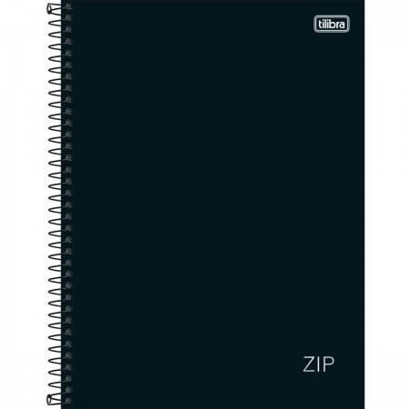 Caderno Espiral Capa Dura Universitário 10 Matérias Zip Preto 160 Folhas, Tilibra