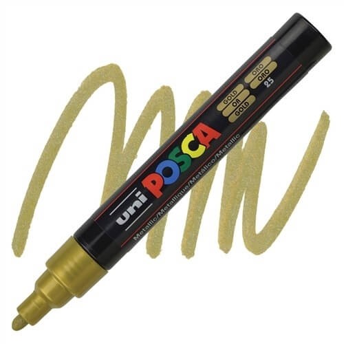 Caneta Posca PC-5M Ouro 1 UN