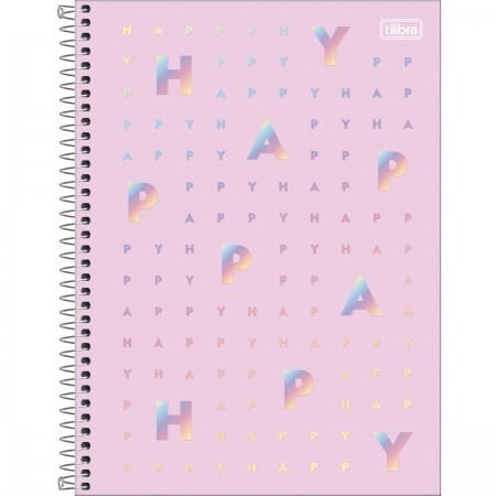 Caderno Universitário 1 Matéria 80 fls Happy Tilibra