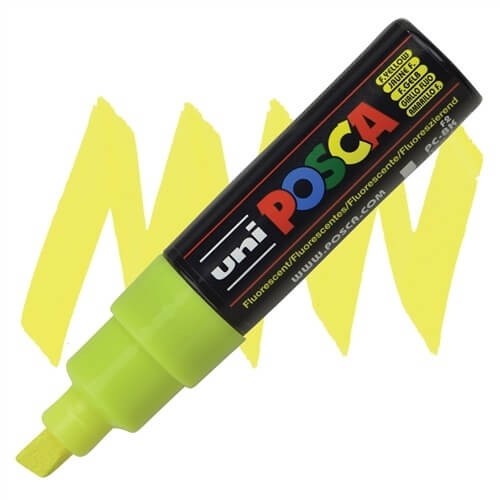 Caneta Posca PC-8K Amarelo Fluor 1 UN