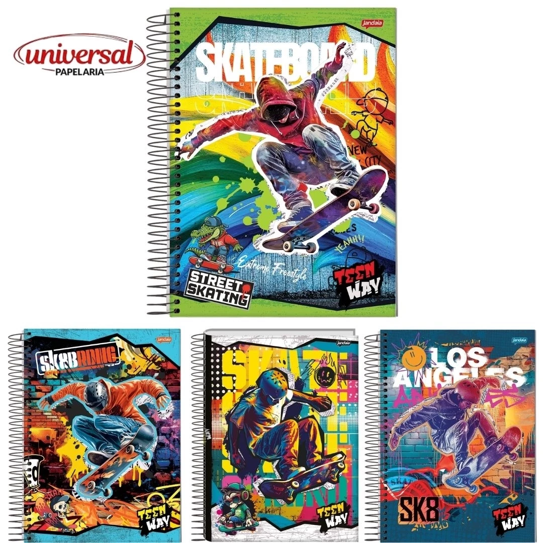 Caderno Universitário 1 Matéria Teen Way C/96 Folhas Jandaia 1 UN