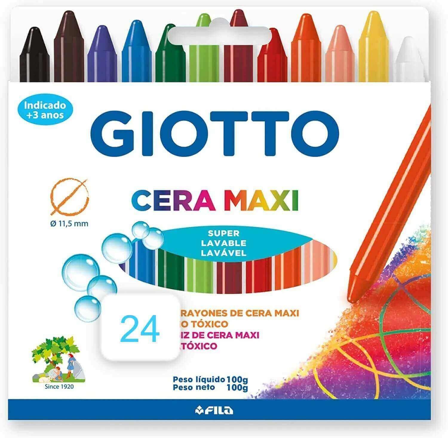 Giz De Cera Maxi 24 Cores