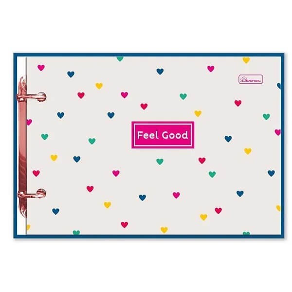 Porta Fichas Mini Caderno Argolado Feel Good Cadersil