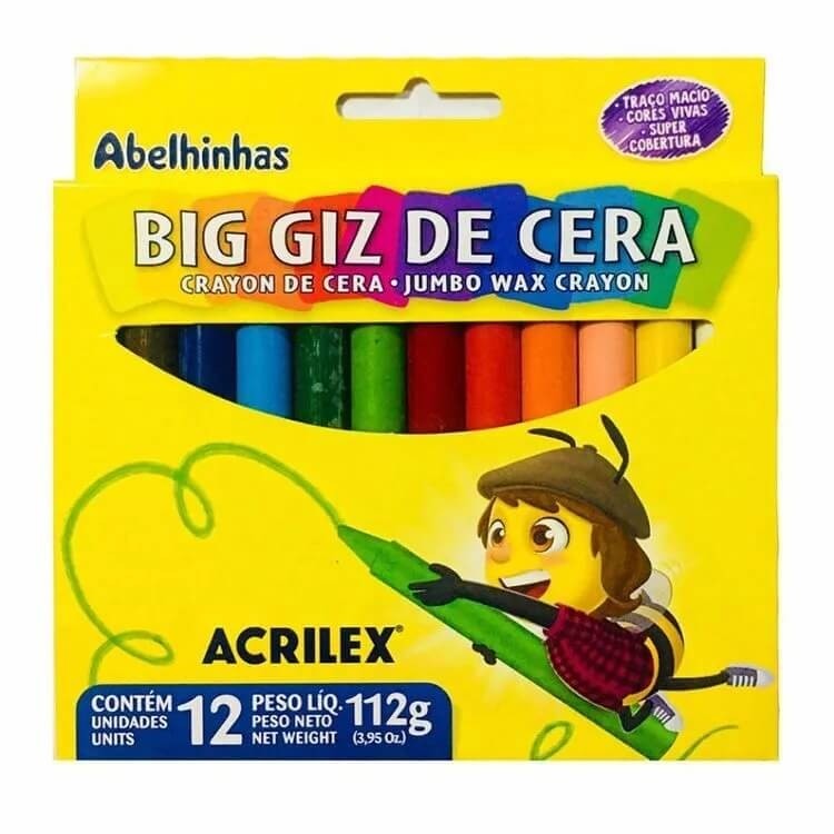 Big Giz de Cera 112G 12 cores - Acrilex