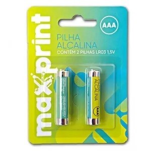 Pilha Alcalina AAA 2 Unidades Maxprint