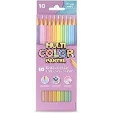 Lápis De Cor Multicolor Pastel C/10 Cores