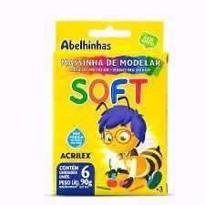 Massinha De Modelar Soft Acrilex 06 Cores