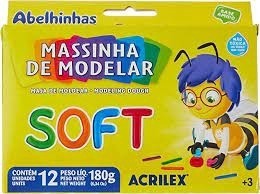 Massinha De Modelar Soft Acrilex 12 Cores