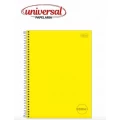 Caderno Espiral Capa Dura Universitário 1 Matéria Zoom+ Amarelo 96 Folhas