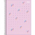 Caderno Espiral Capa Dura Universitário 10 Matérias Happy 160 Folhas
