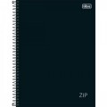 Caderno Espiral Capa Dura Universitário 20 Matérias Zip Preto 320 Folhas, Tilibra